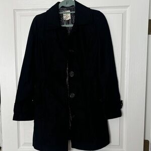 Tulle Women's Black Pea Coat